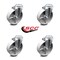 Service Caster 5 Inch Semi Steel Wheel Swivel Bolt Hole Caster Set SCC-BH20S515-SSR-4 - alternate 5